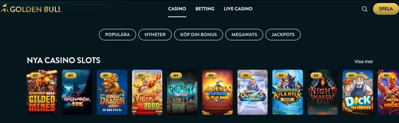 Golden Bull Casino – design möter funktion